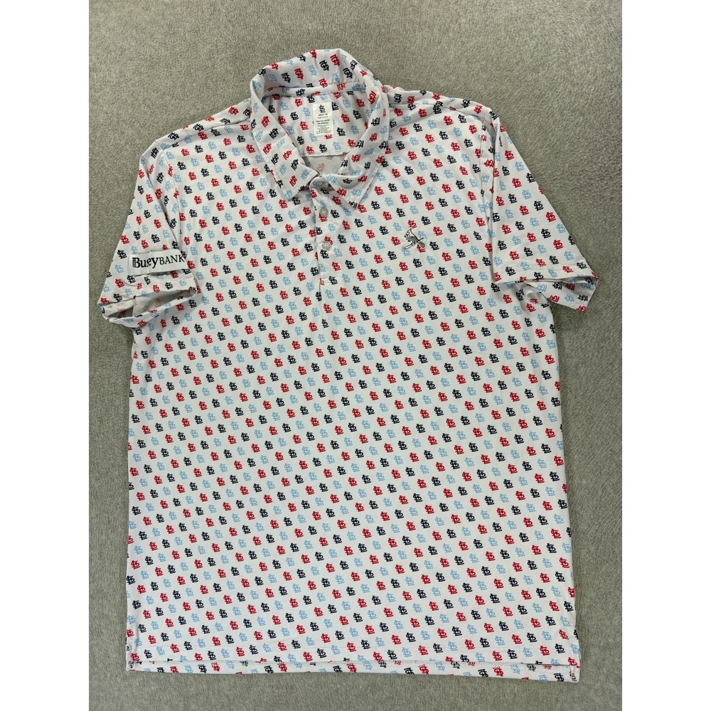 St Louis Cardinals Performance Baseball CAMP Polo Shirt (Men's XL) White